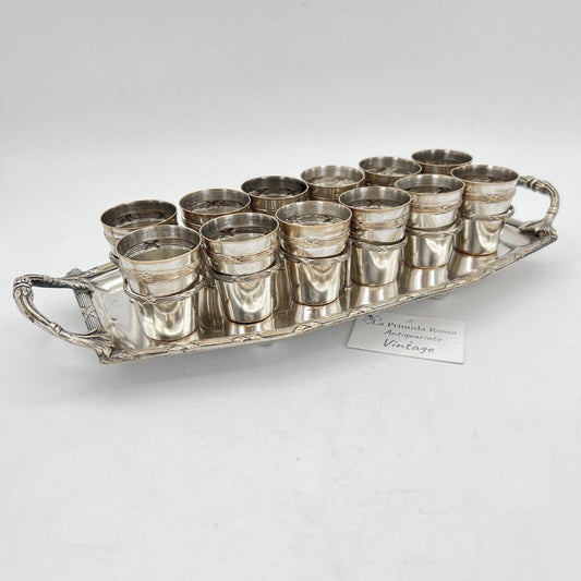 Servizio di Bicchieri da per liquore vintage argento silver plated bicchierini Categoria  Sheffield & Argento