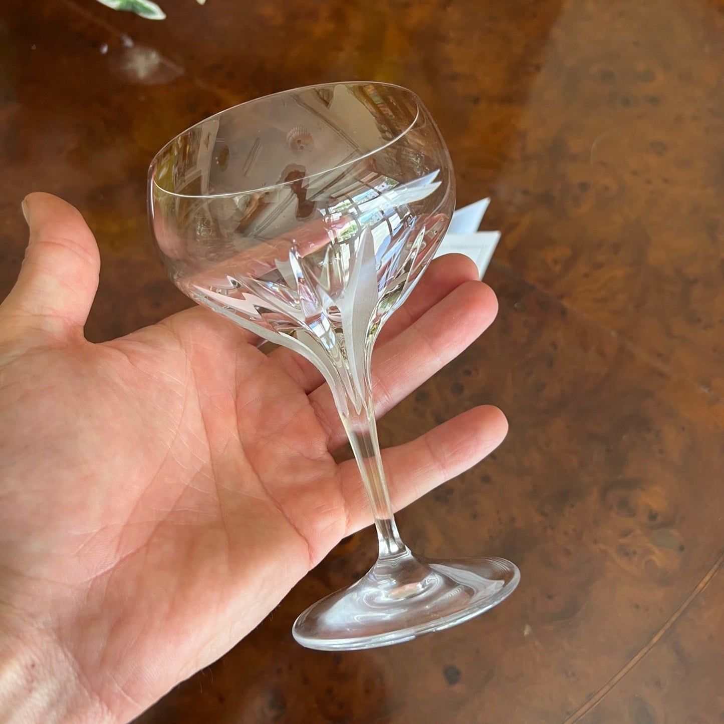 Servizio di Bicchieri vetro a calice Coppa vintage in cristallo molato anni 70 Categoria  Vetri e Cristalli