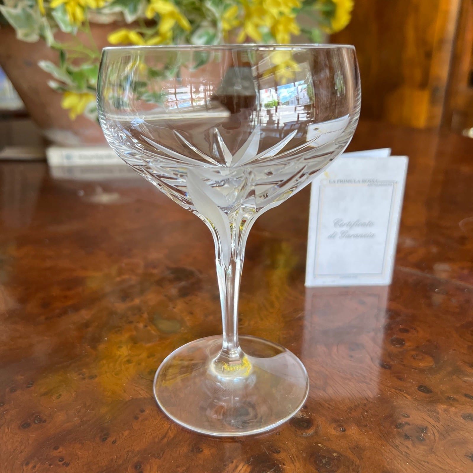 Servizio di Bicchieri vetro a calice Coppa vintage in cristallo molato anni 70 Categoria  Vetri e Cristalli