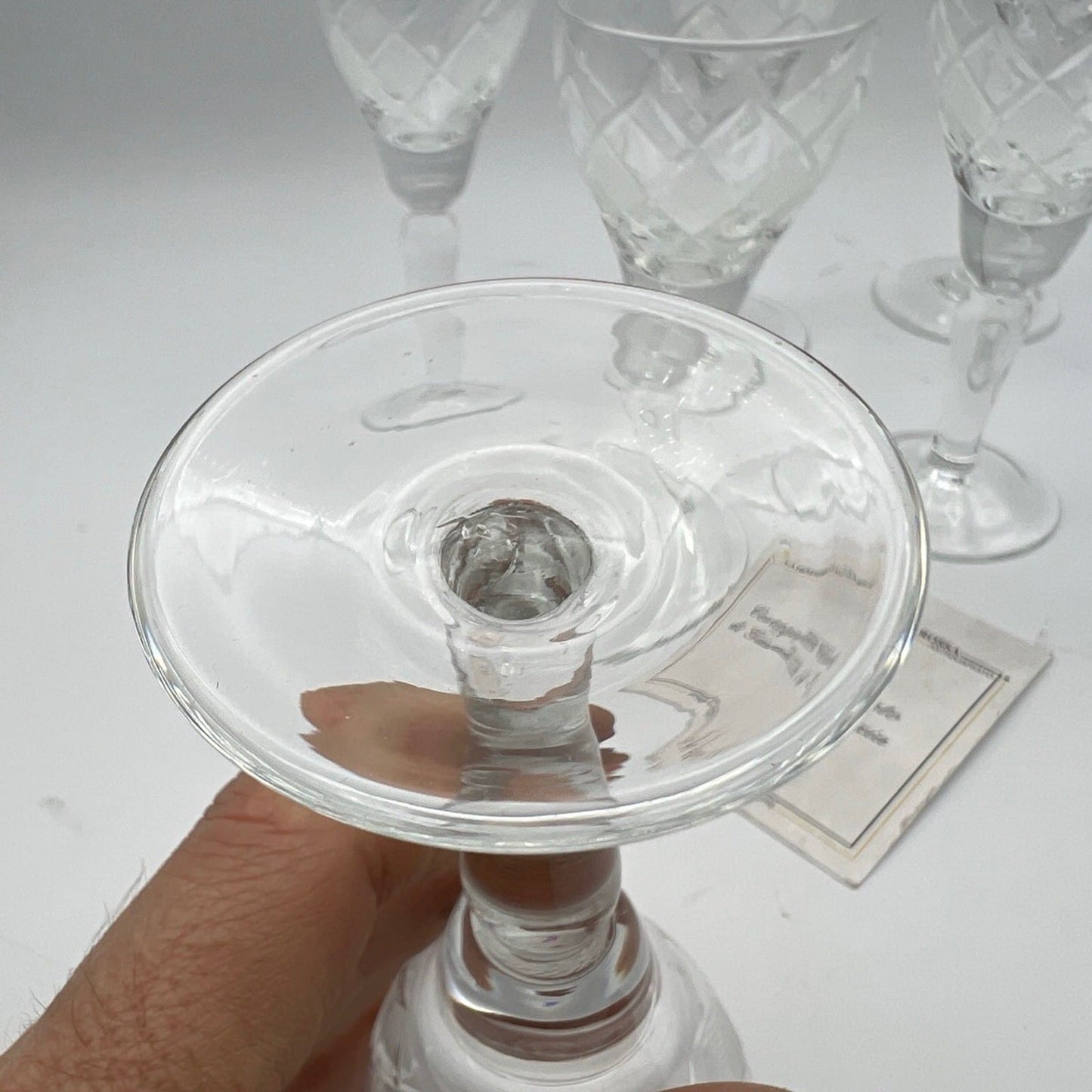 Servizio di Bicchieri vetro  a calice vintage anni '70 per liquore da grappa Categoria  Vetri e Cristalli