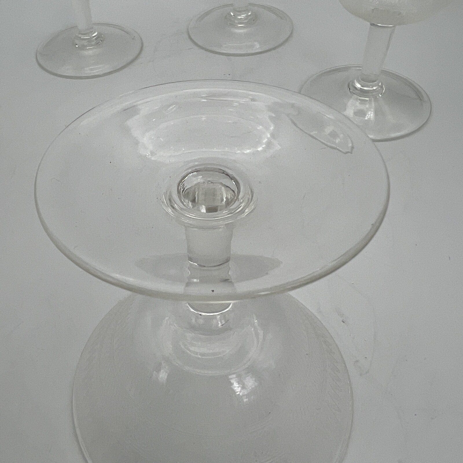 Servizio di Bicchieri vetro a calice vintage in cristallo Champagne anni 50 Categoria  Vetri e Cristalli