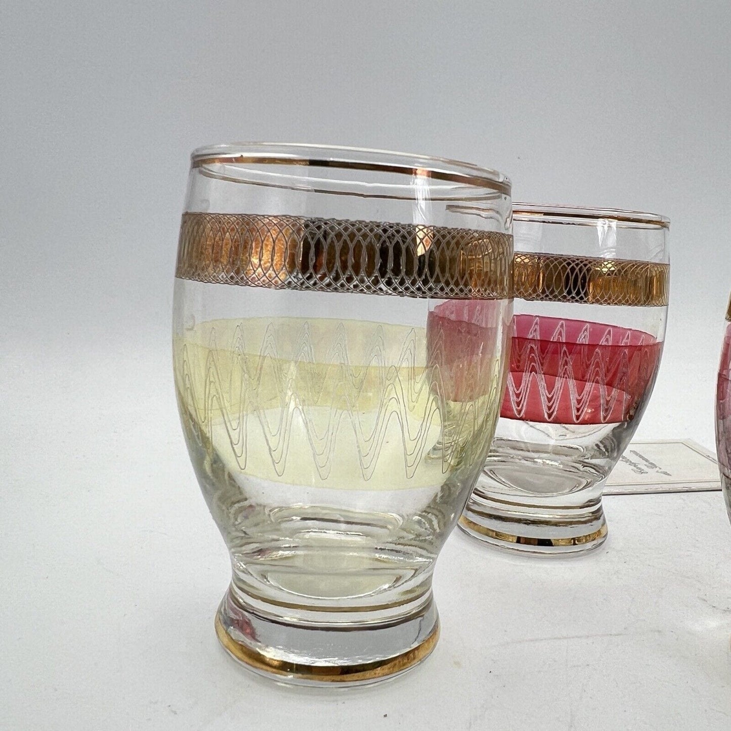 Servizio di bicchierini vintage in vetro da per liquore anni 50 set bicchieri Categoria  Vetri e Cristalli