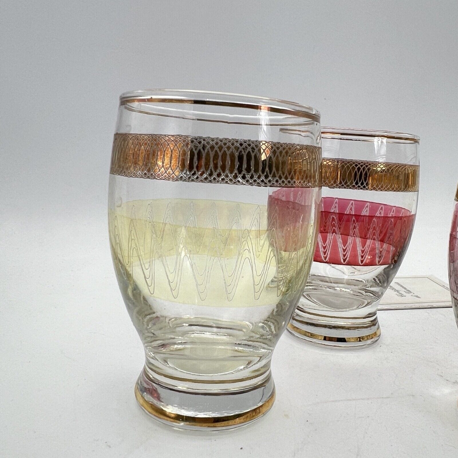Servizio di bicchierini vintage in vetro da per liquore anni 50 set bicchieri Categoria  Vetri e Cristalli