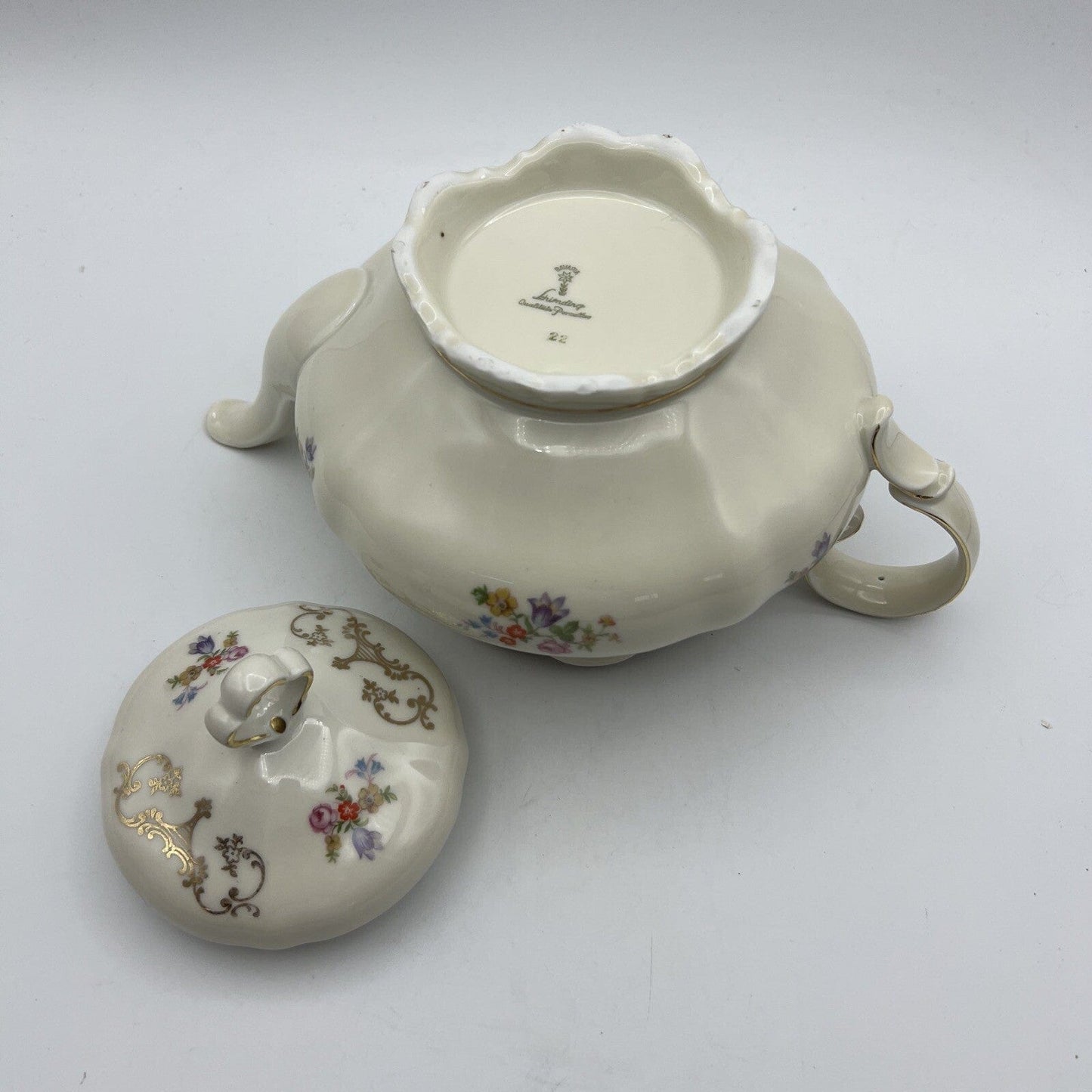 Servizio set da tè the antico in porcellana bianca vintage bavaria motivo fiori Categoria  Servizio tazze - Tazze