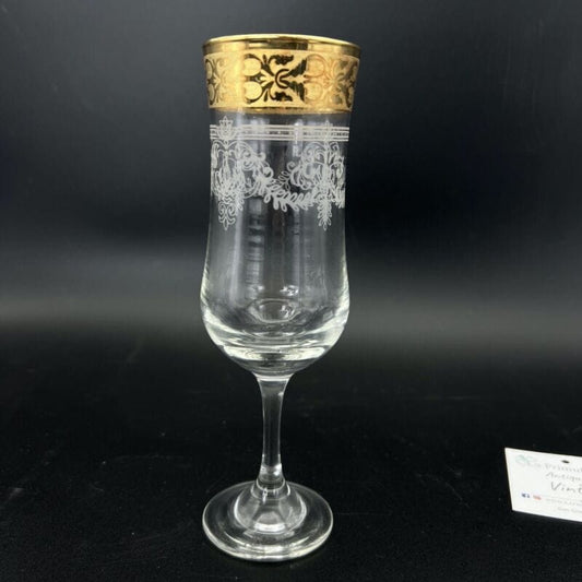 Servizio set di Bicchieri vintage in vetro e Oro da per liquore anni 70 Barocco Categoria  Vetri e Cristalli