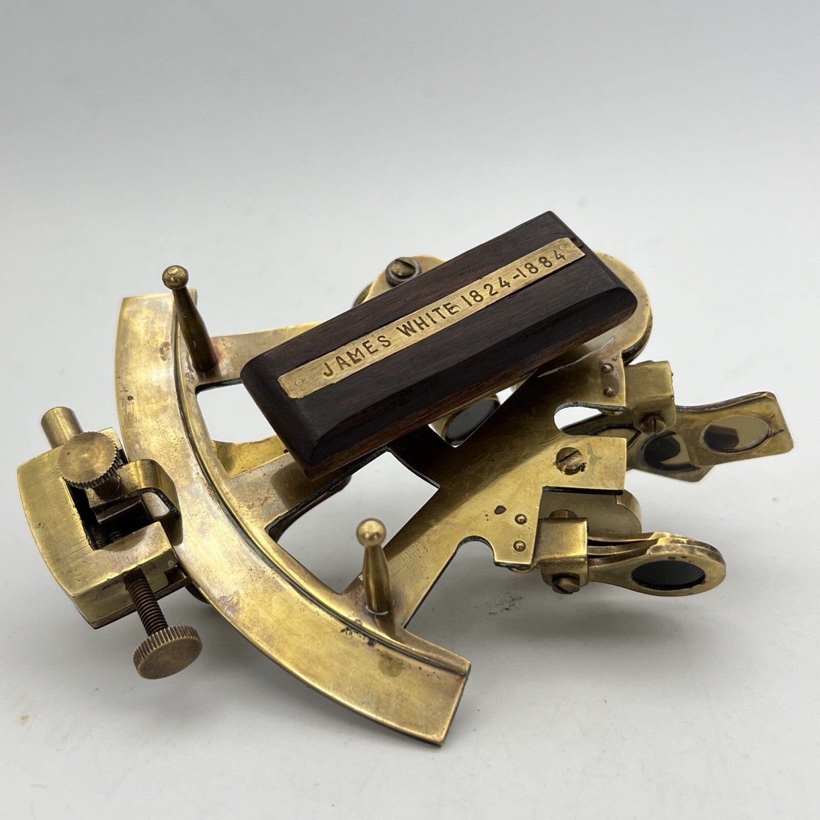 Vintage Nautico Marino Antico Ottone Pelle Telescopio Da Collezione 45.7cm - Foto 7