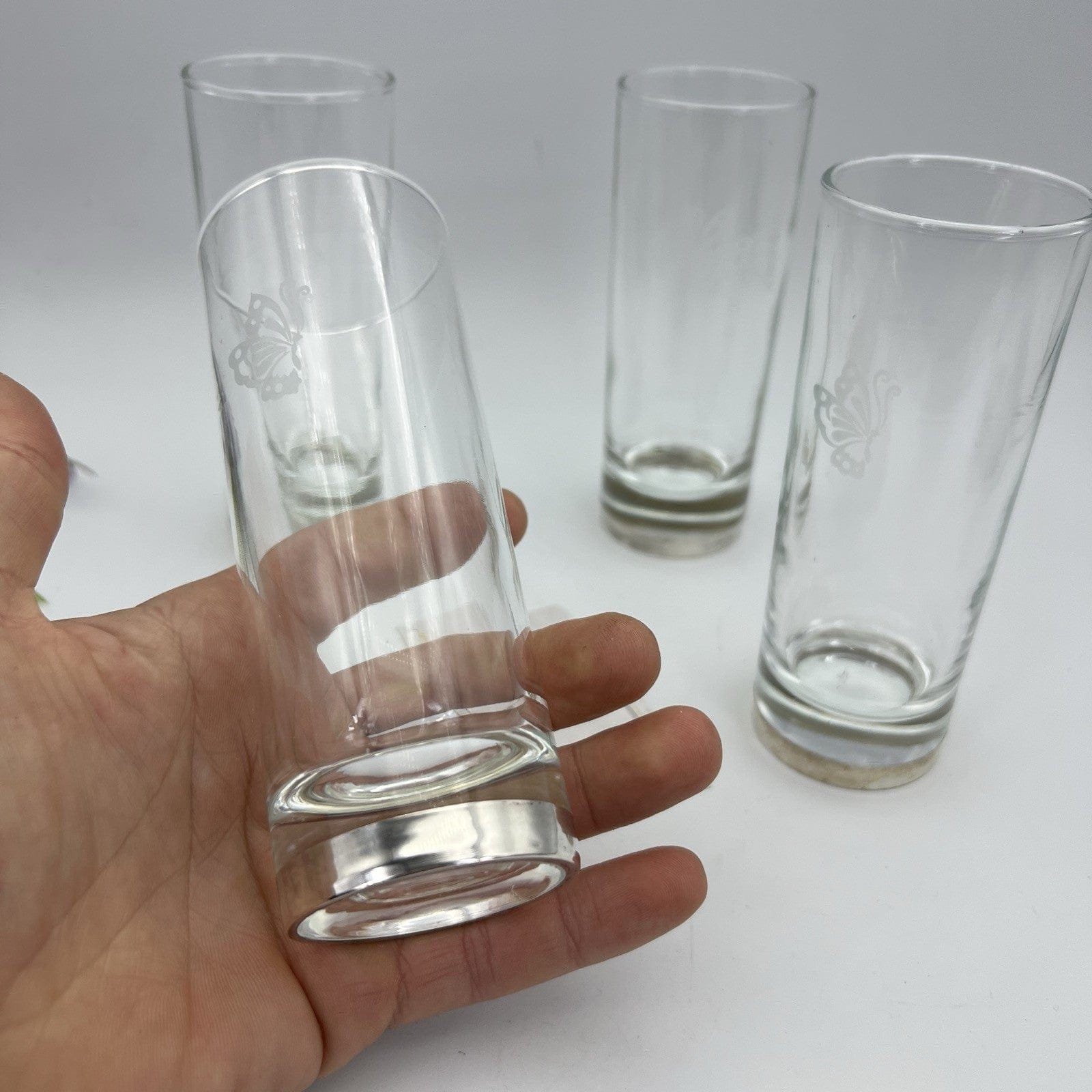 Set Bicchieri vintage servizio in vetro e Argento 800 per Cocktail Long Drink Categoria  Vetri e Cristalli