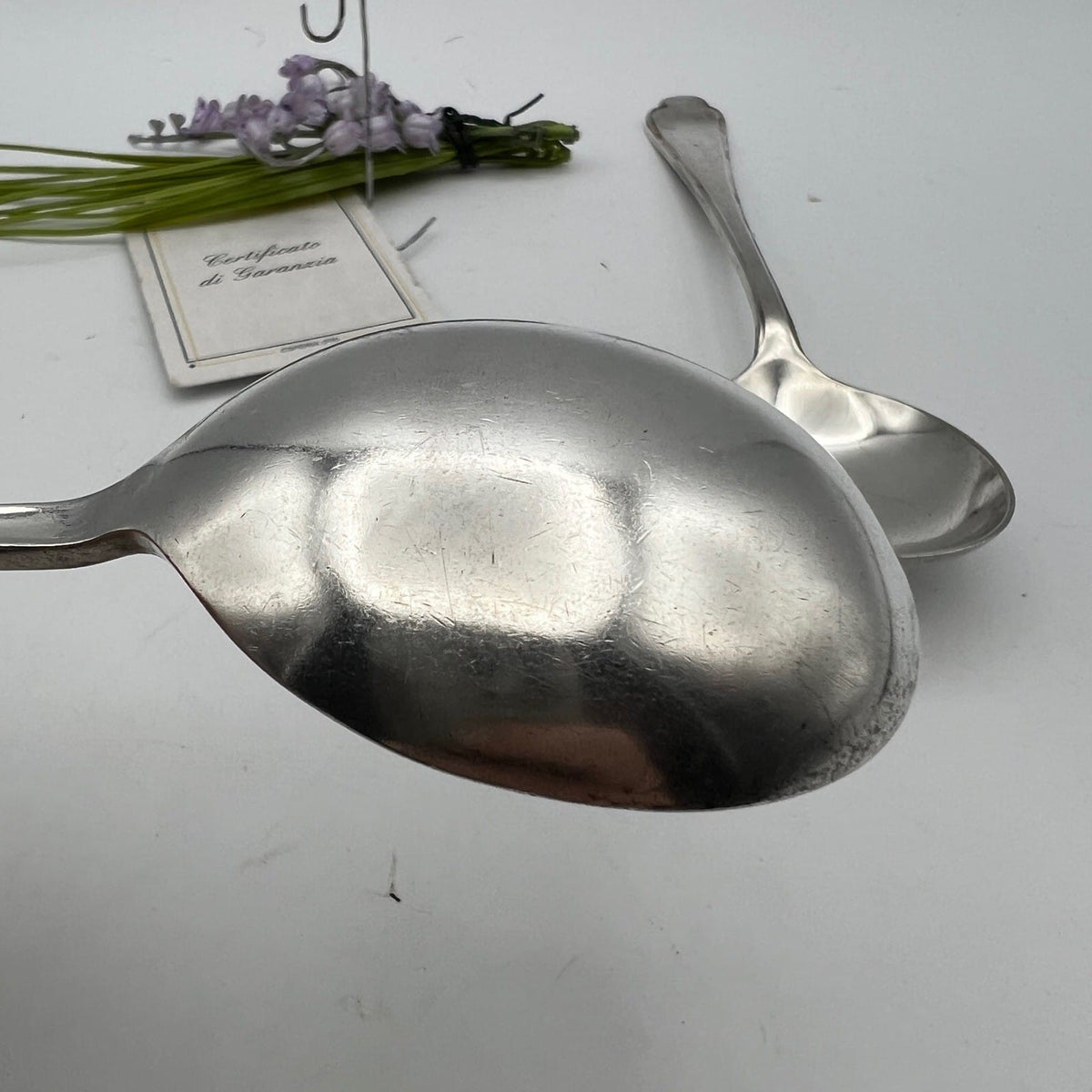 Set di 2 Cucchiai da minestra in Argento Sheffield Inglese  anni '20 Categoria  Sheffield & Argento
