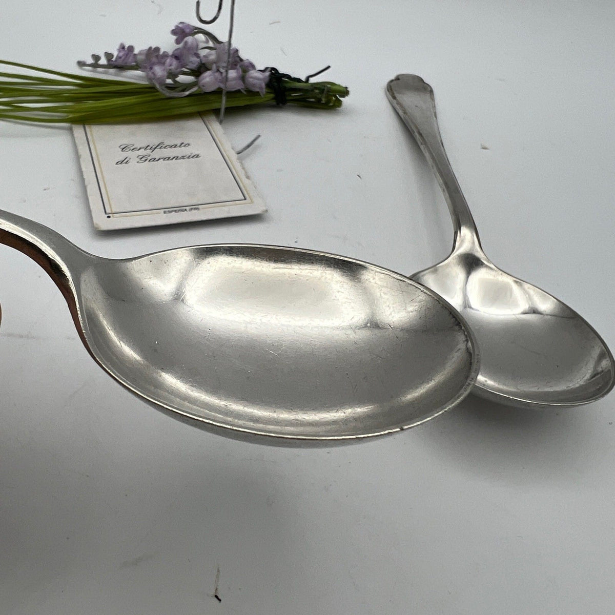 Set di 2 Cucchiai da minestra in Argento Sheffield Inglese  anni '20 Categoria  Sheffield & Argento