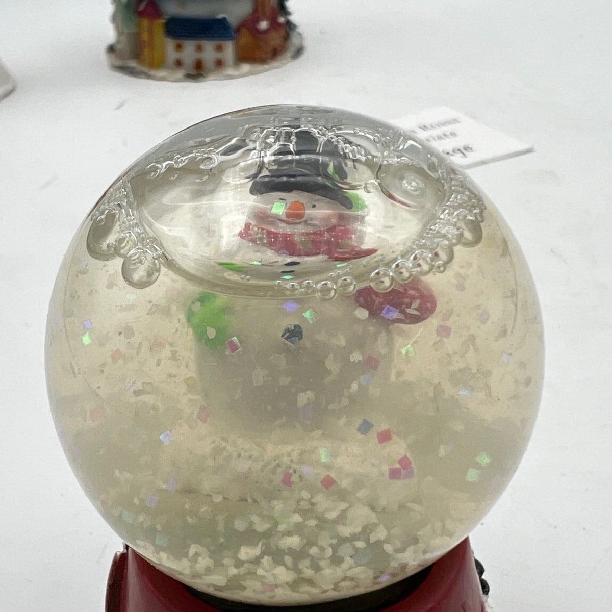 Set di 3 Palla con Neve di plastica Babbo Natale Pupazzo Originale Vintage Categoria  Vintage