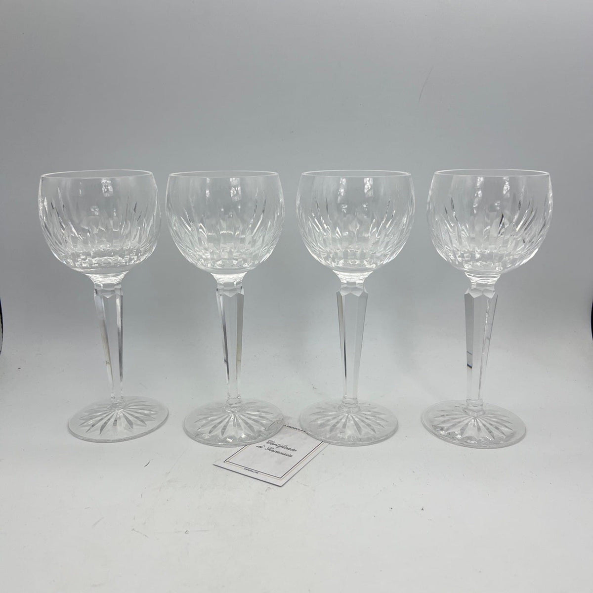 Set di 4 Bicchieri a Calice da per vino in cristallo WATERFORD Carina anni '70 Categoria  Vetri e Cristalli