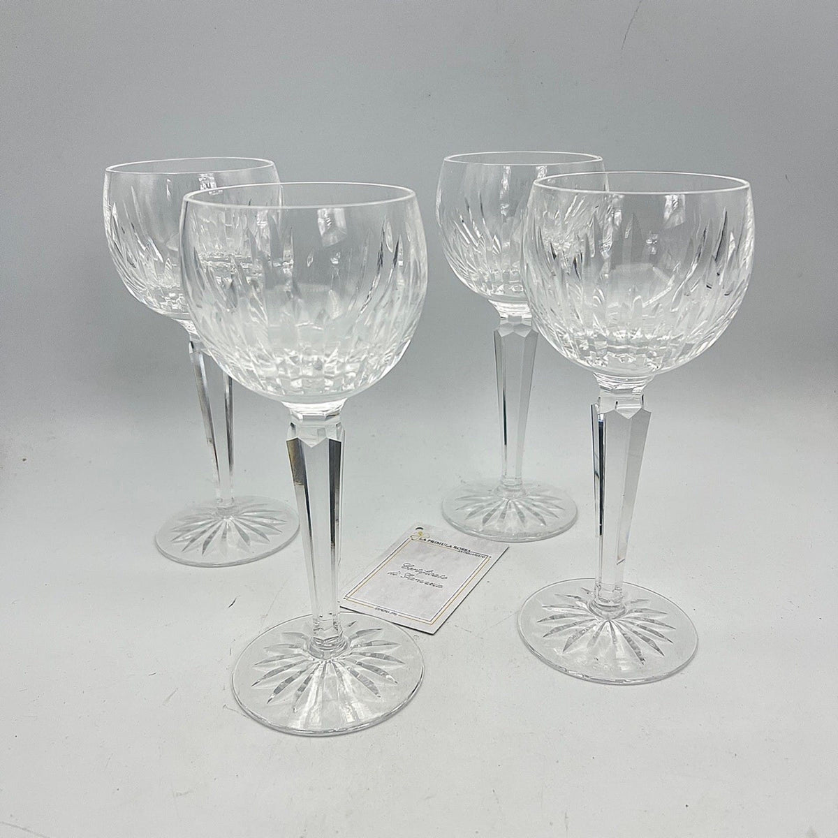 Set di 4 Bicchieri a Calice da per vino in cristallo WATERFORD Carina anni '70 Categoria  Vetri e Cristalli
