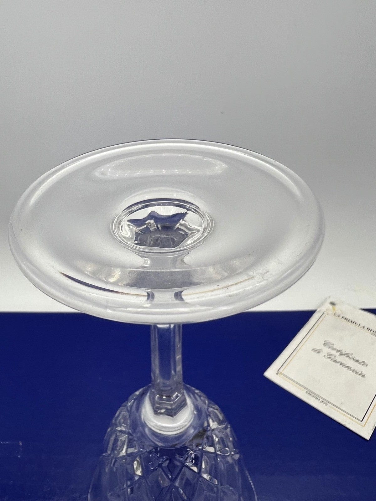 Set di 6 bicchieri a calice in cristallo anni 70 vintage per vino spumante vetro Categoria  Vetri e Cristalli