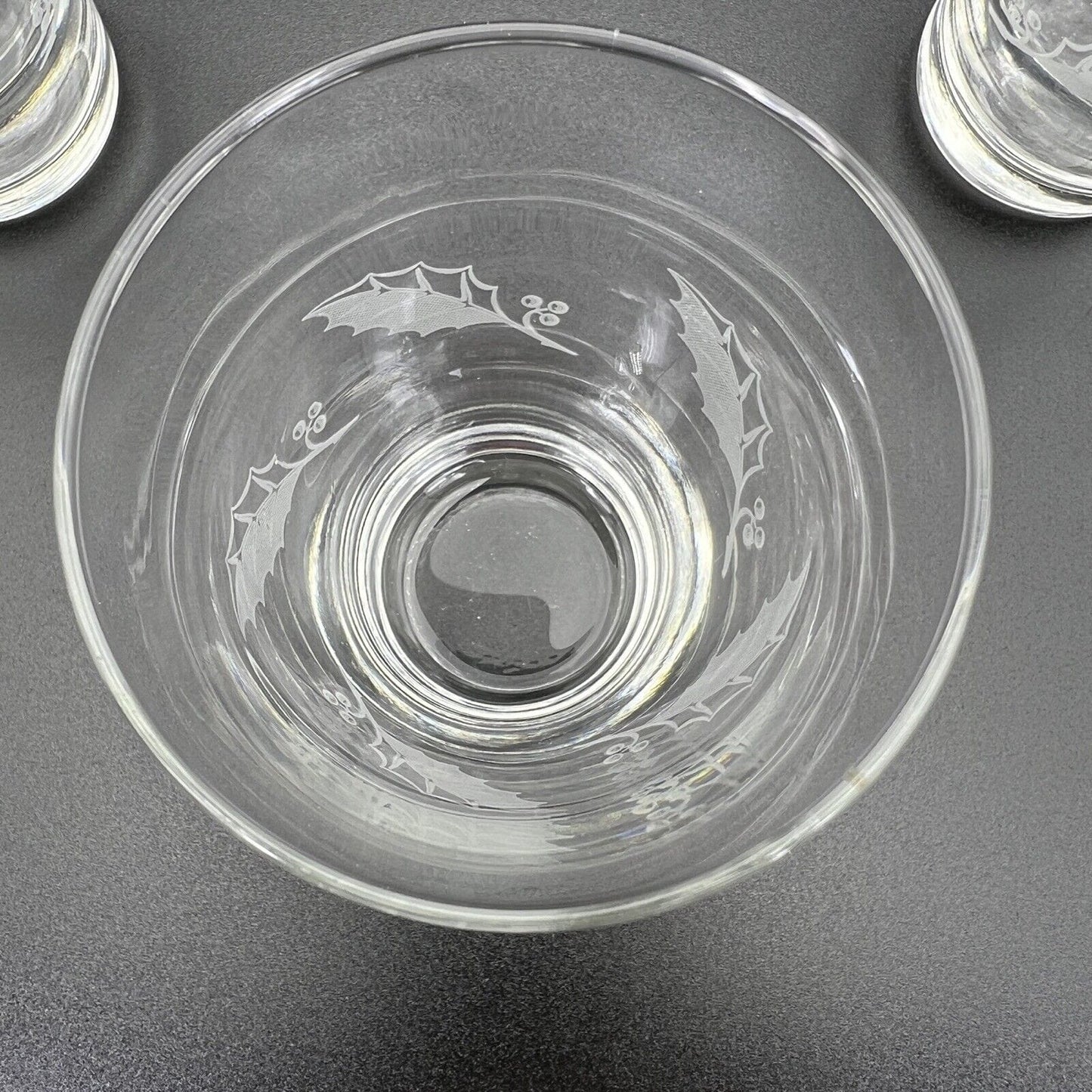 Set di 6 bicchieri in vetro serigrafato anni 60 70 vintage per vino acqua vetro Categoria  Vetri e Cristalli