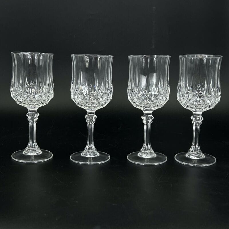 Set di bicchieri a calice in cristallo anni '70  vintage per vino spumante vetro Categoria  Vetri e Cristalli