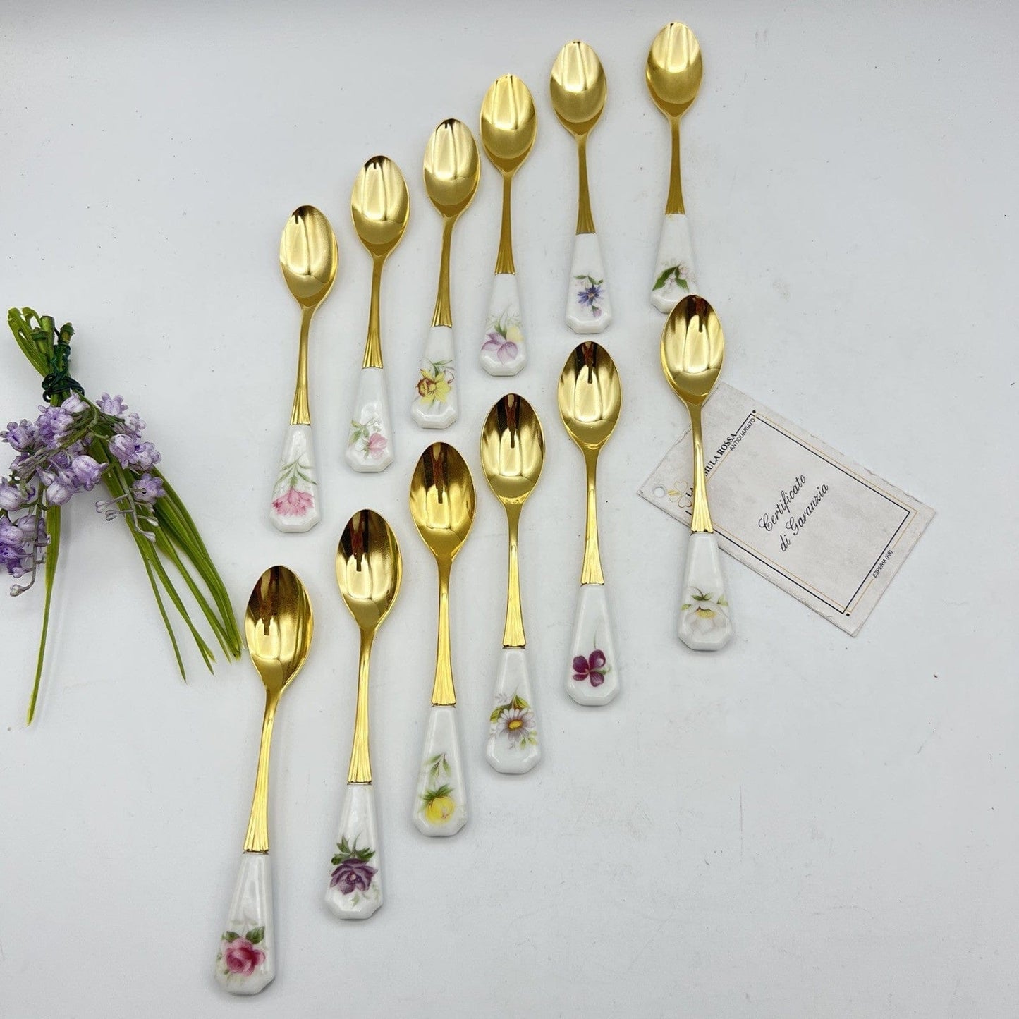 Set di Cucchiaini collezioni dei mesi da tè The o caffè per tazze Queen's Royal Categoria  Servizio tazze - Tazze