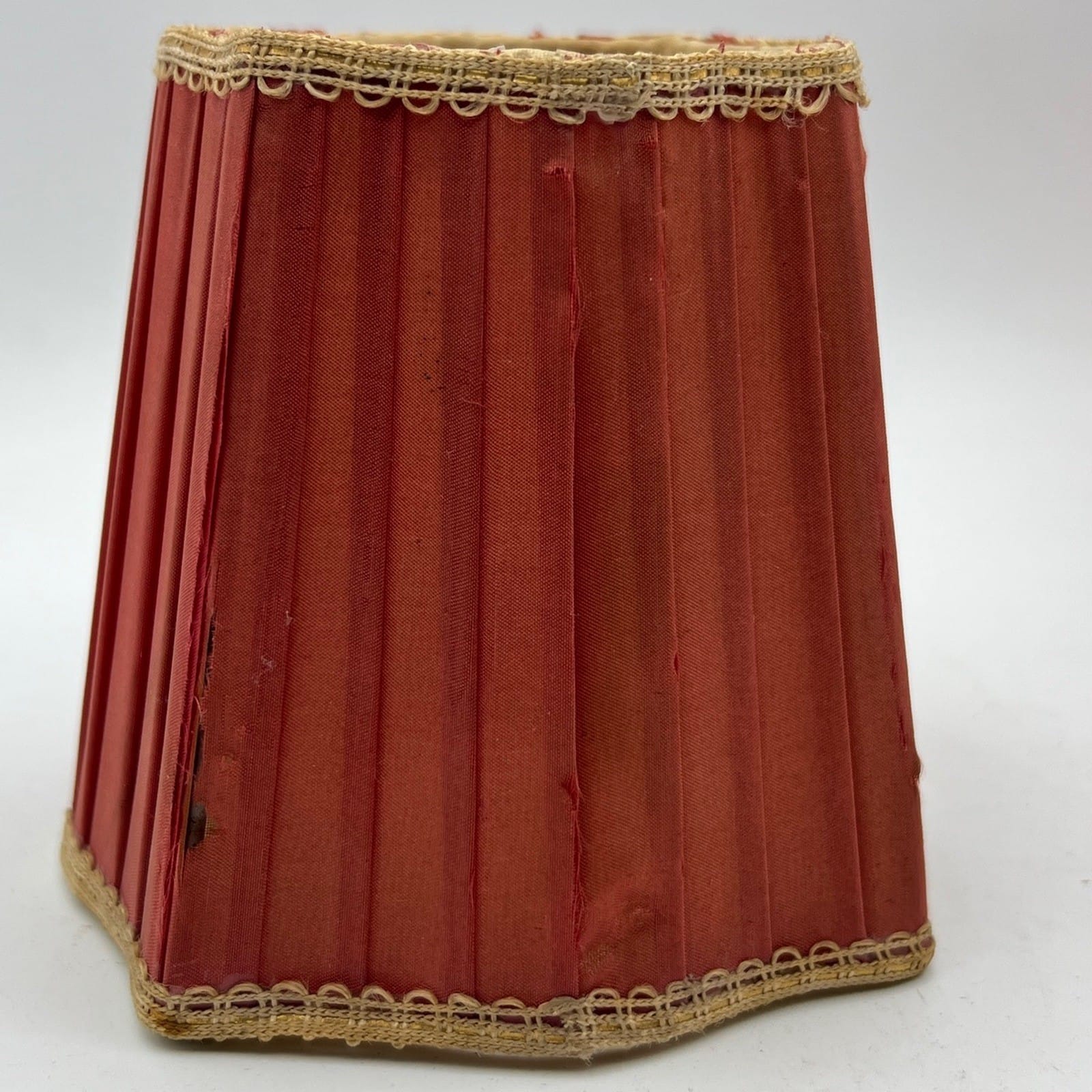Set di Paralumi in tessuto rosso vintage paralume a clip antico per applique Categoria  Lampade Appliques