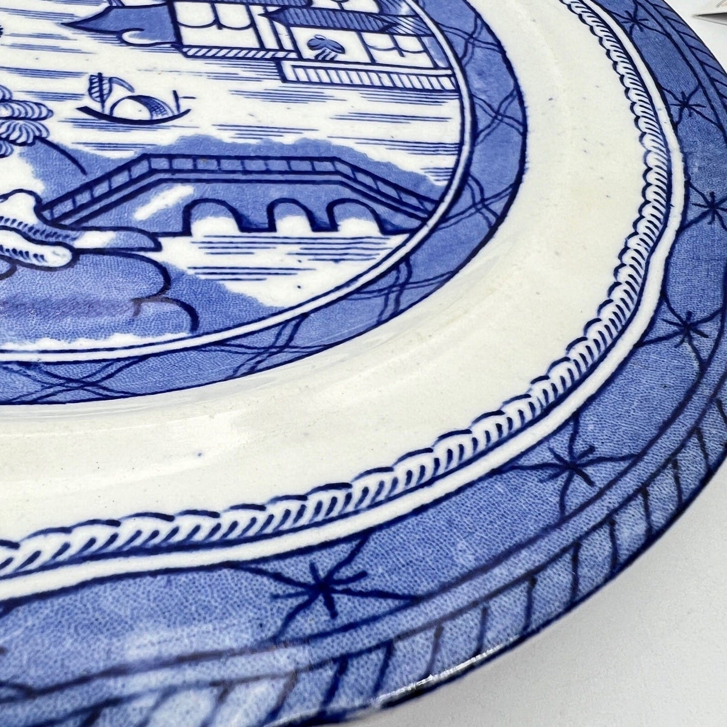 Set di Piatti in ceramica decoro blu scena orientale Ashworth Bros stile Willow Categoria  Piatti e Piattini
