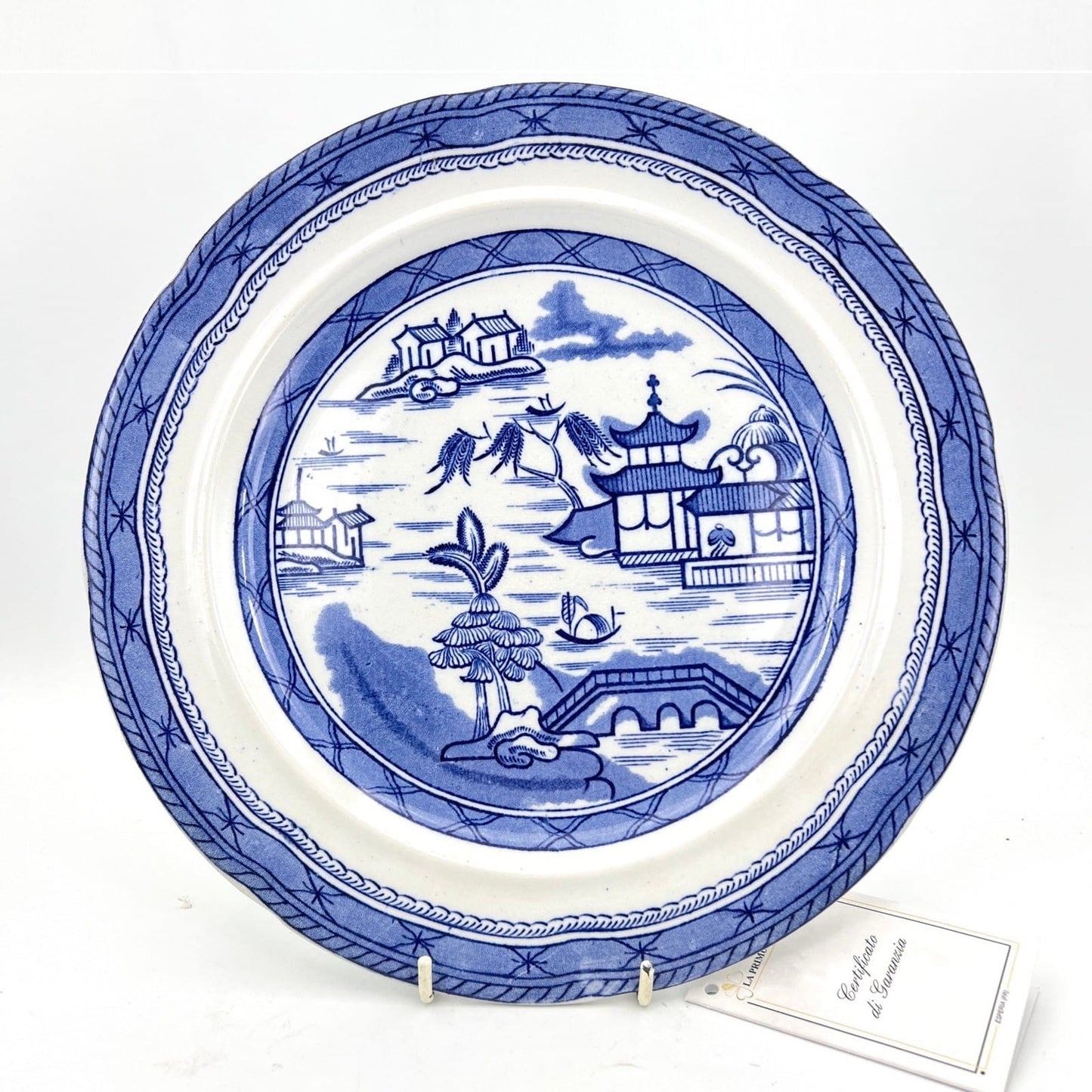 Set di Piatti in ceramica decoro blu scena orientale Ashworth Bros stile Willow Categoria  Piatti e Piattini