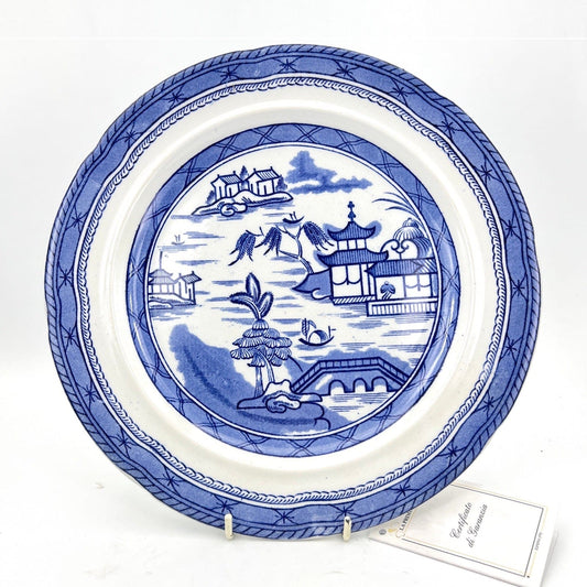 Set di Piatti in ceramica decoro blu scena orientale Ashworth Bros stile Willow Categoria  Piatti e Piattini