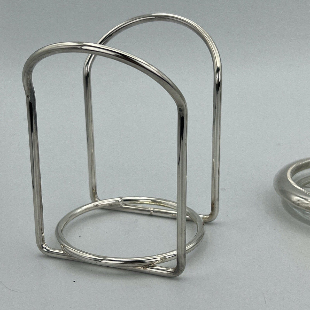 Set di quattro sottobicchieri vintage in vetro e silver plate posacenere antico Categoria  Sheffield & Argento