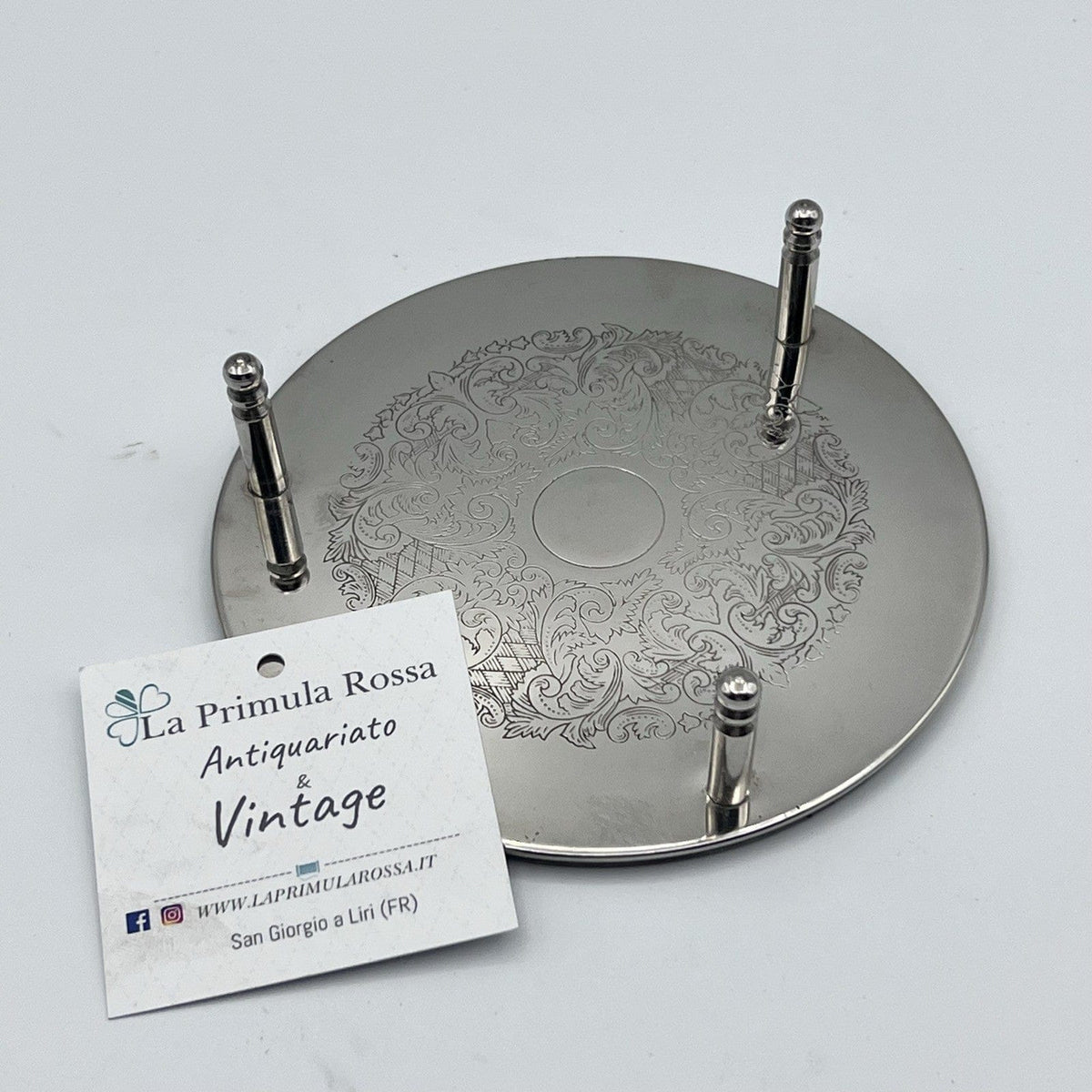 Set di sei sottobicchieri vintage in silver plate sottobottiglia inciso per vino Categoria  Sheffield & Argento