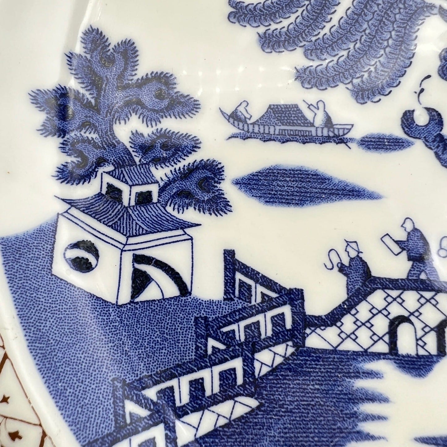 Set Piatti vintage in ceramica inglese royal doulton bianco blu Serie old Willow Categoria  Piatti e Piattini