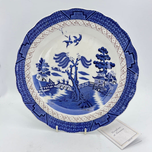 Set Piatti vintage in ceramica inglese royal doulton bianco blu Serie old Willow Categoria  Piatti e Piattini