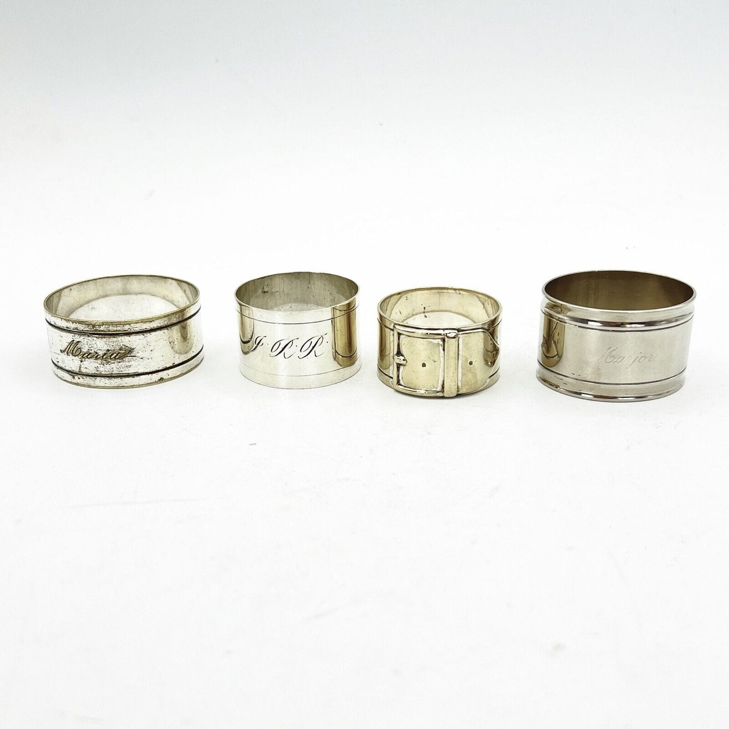 Set Portatovaglioli in Argento silver plated ad anello Porta tovagliolo Vintage Categoria  Sheffield & Argento