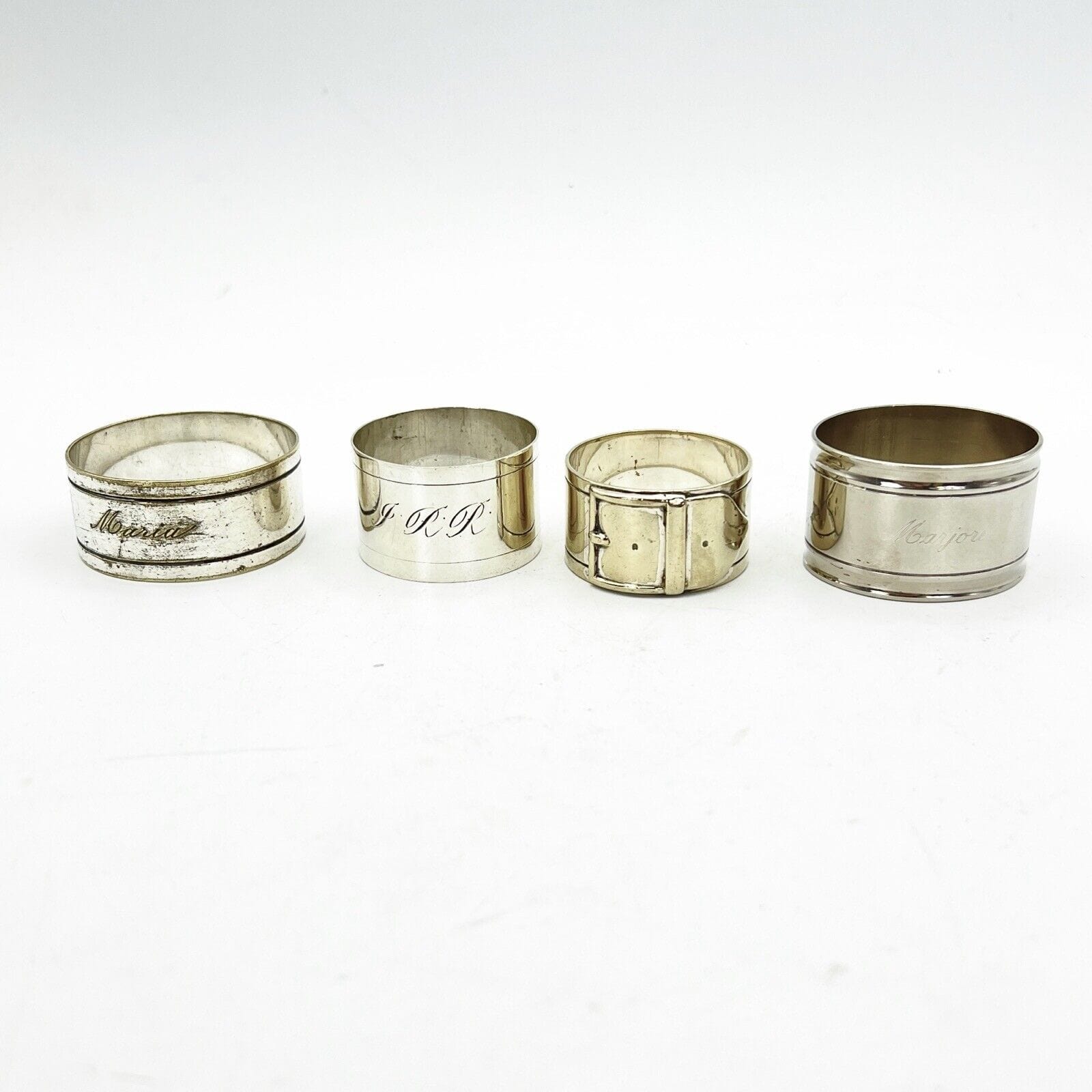Set Portatovaglioli in Argento silver plated ad anello Porta tovagliolo Vintage Categoria  Sheffield & Argento