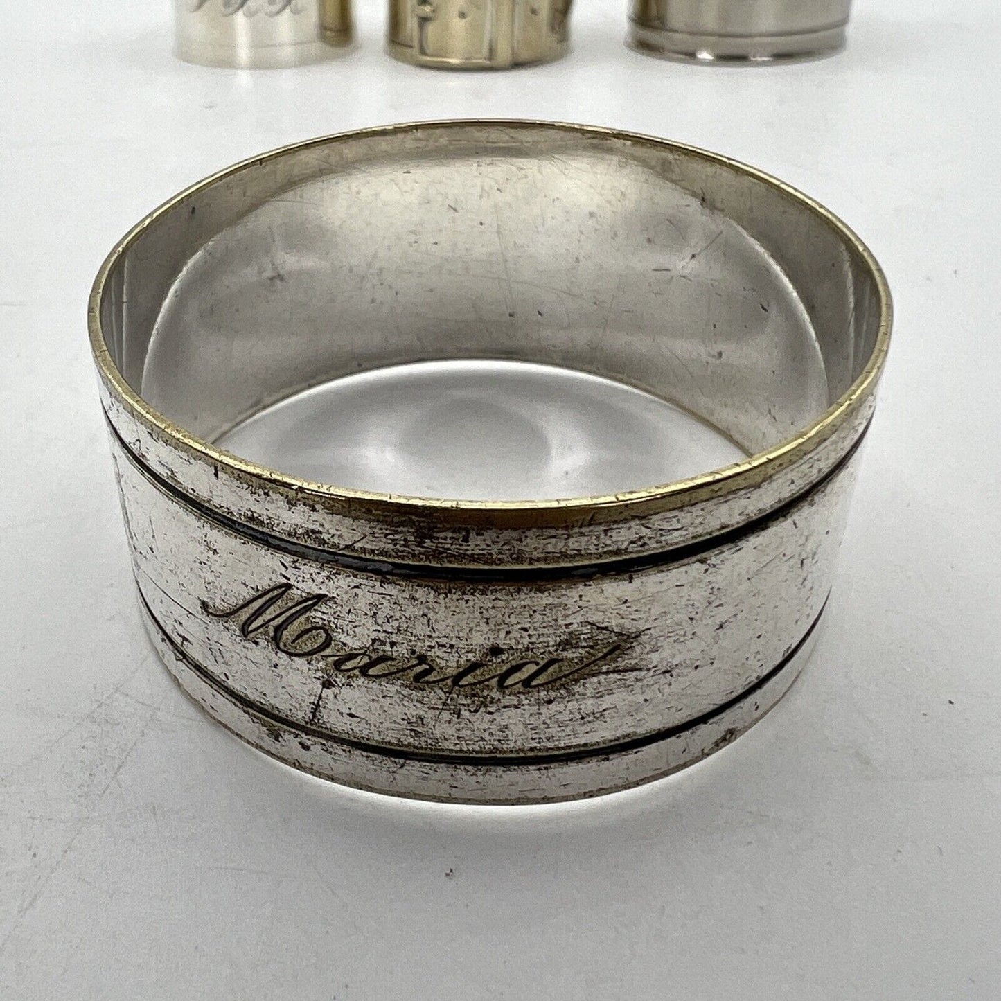 Set Portatovaglioli in Argento silver plated ad anello Porta tovagliolo Vintage Categoria  Sheffield & Argento