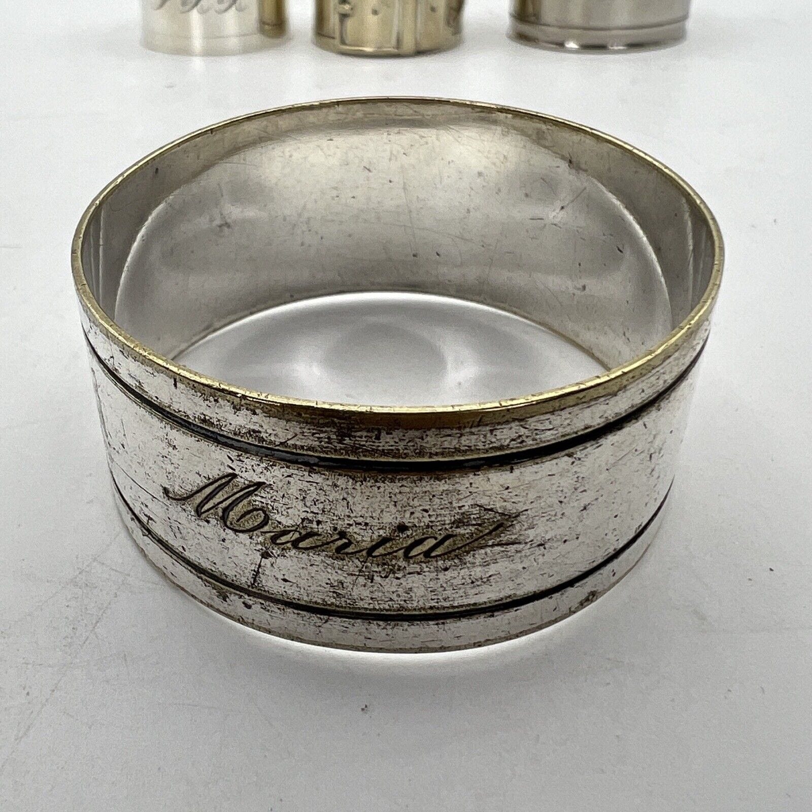 Set Portatovaglioli in Argento silver plated ad anello Porta tovagliolo Vintage Categoria  Sheffield & Argento
