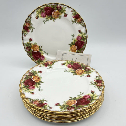Set Servizio di 6 Piatti Piattini in Porcellana Royal Albert Old Country Roses Categoria  Piatti e Piattini