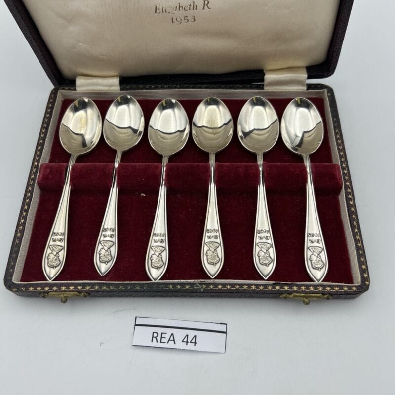 Set servizio di cucchiaini in Argento silver plated Casa Reale Inglese 1953 Categoria  Sheffield & Argento