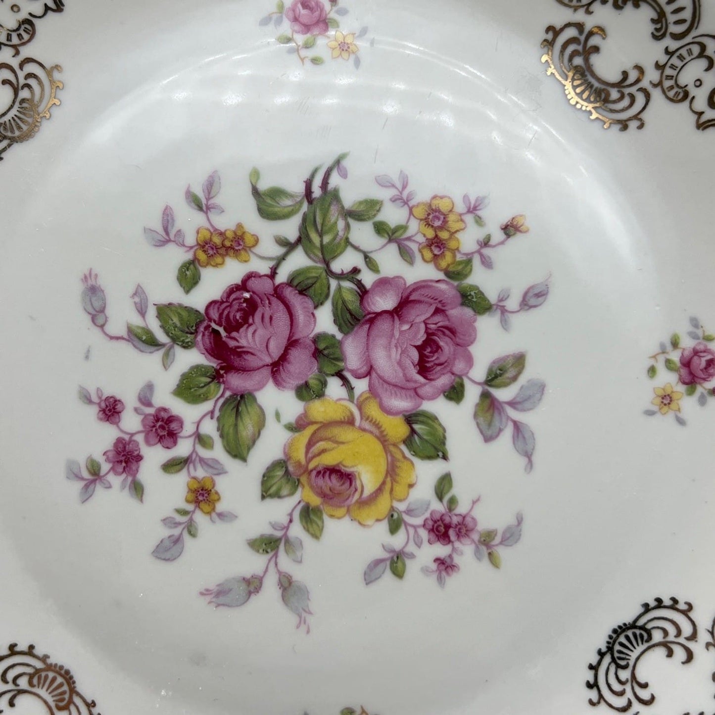 Set servizio di piatti antichi in porcellana Bavaria bianca piattini con fiori Categoria  Piatti e Piattini