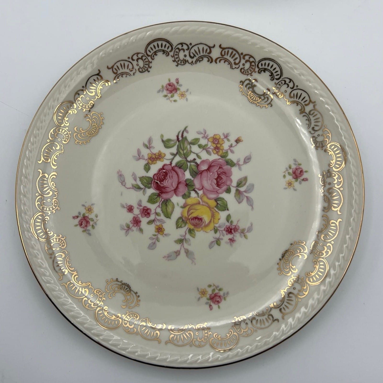 Set servizio di piatti antichi in porcellana Bavaria bianca piattini con fiori Categoria  Piatti e Piattini