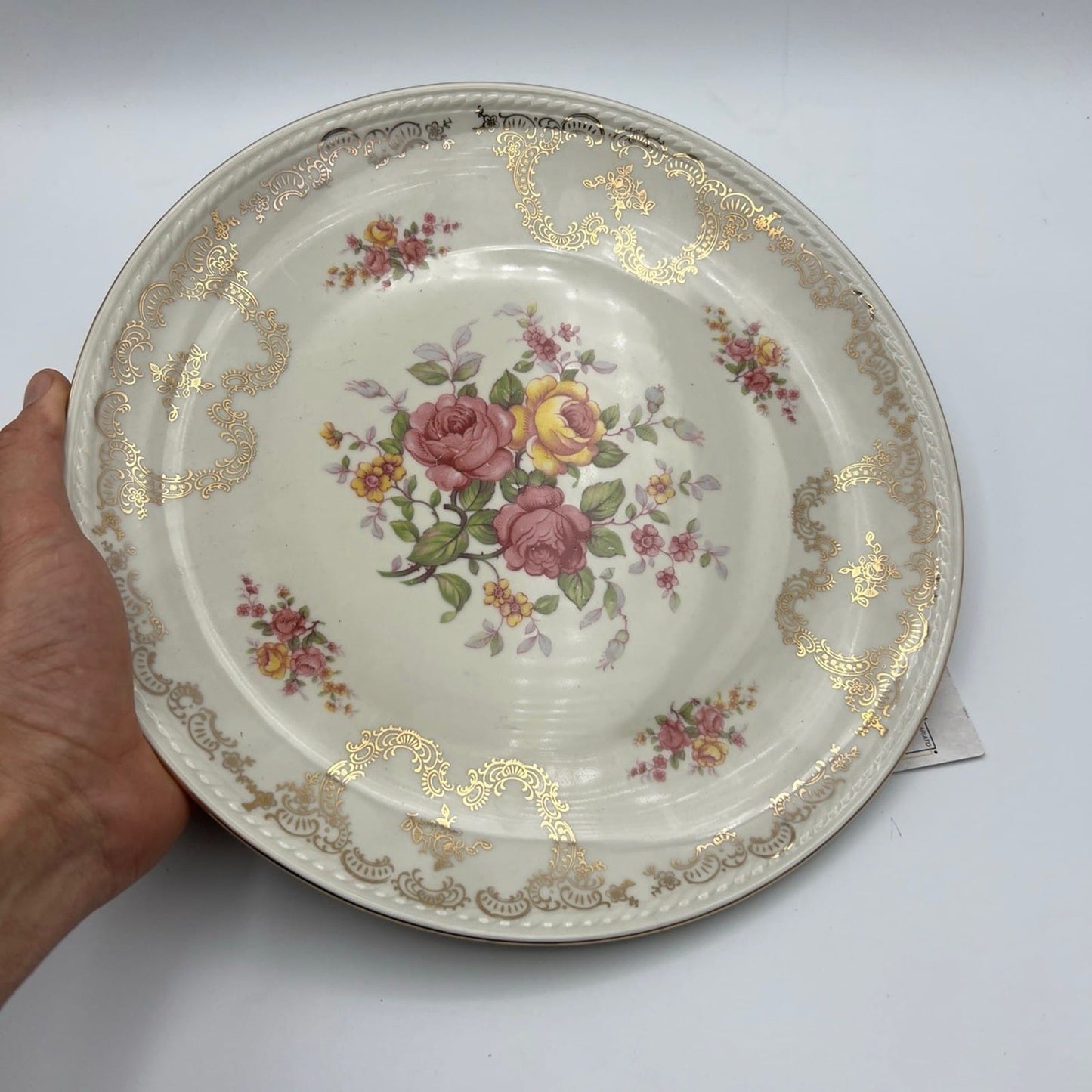 Set servizio di piatti antichi in porcellana Bavaria bianca piattini con fiori Categoria  Piatti e Piattini