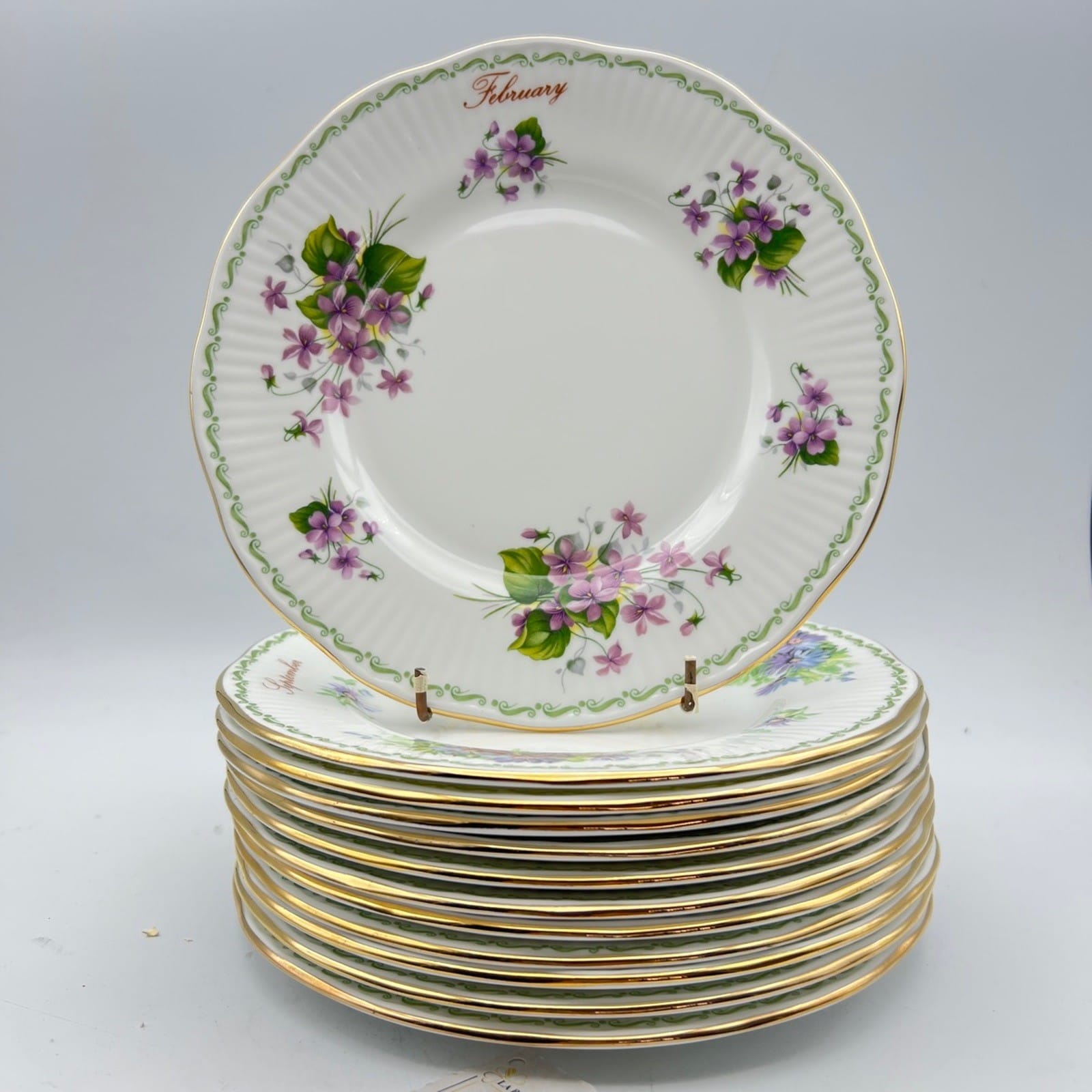 Set Servizio di piatti completo con Mesi Flower Of the Month inglese Queen's Categoria  Servizio tazze - Tazze