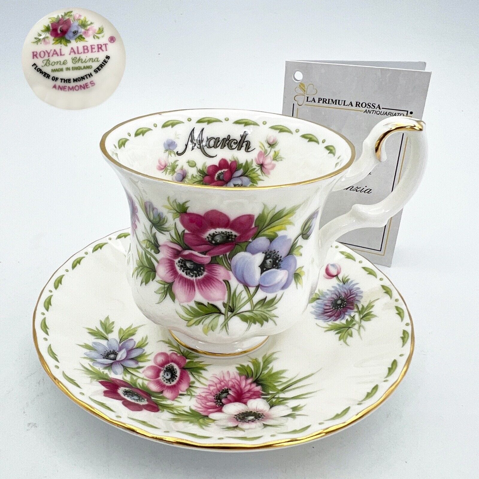 Set Tazza da caffè in porcellana Royal Albert mese tazzina inglese Marzo 1970 a Categoria  Servizio tazze - Tazze