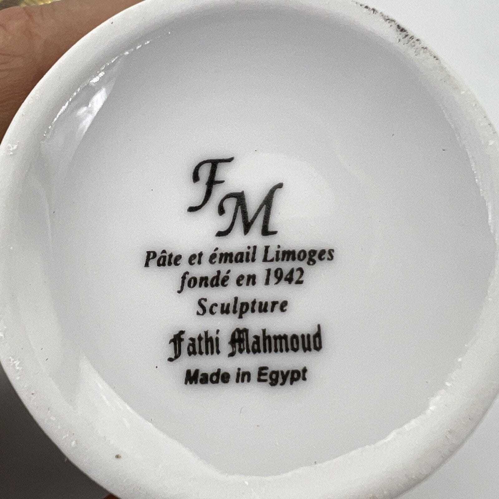 Set tennis tazza piattino colazione in porcellana Limoges Egitto Faraone Vintage Categoria  Servizio tazze - Tazze