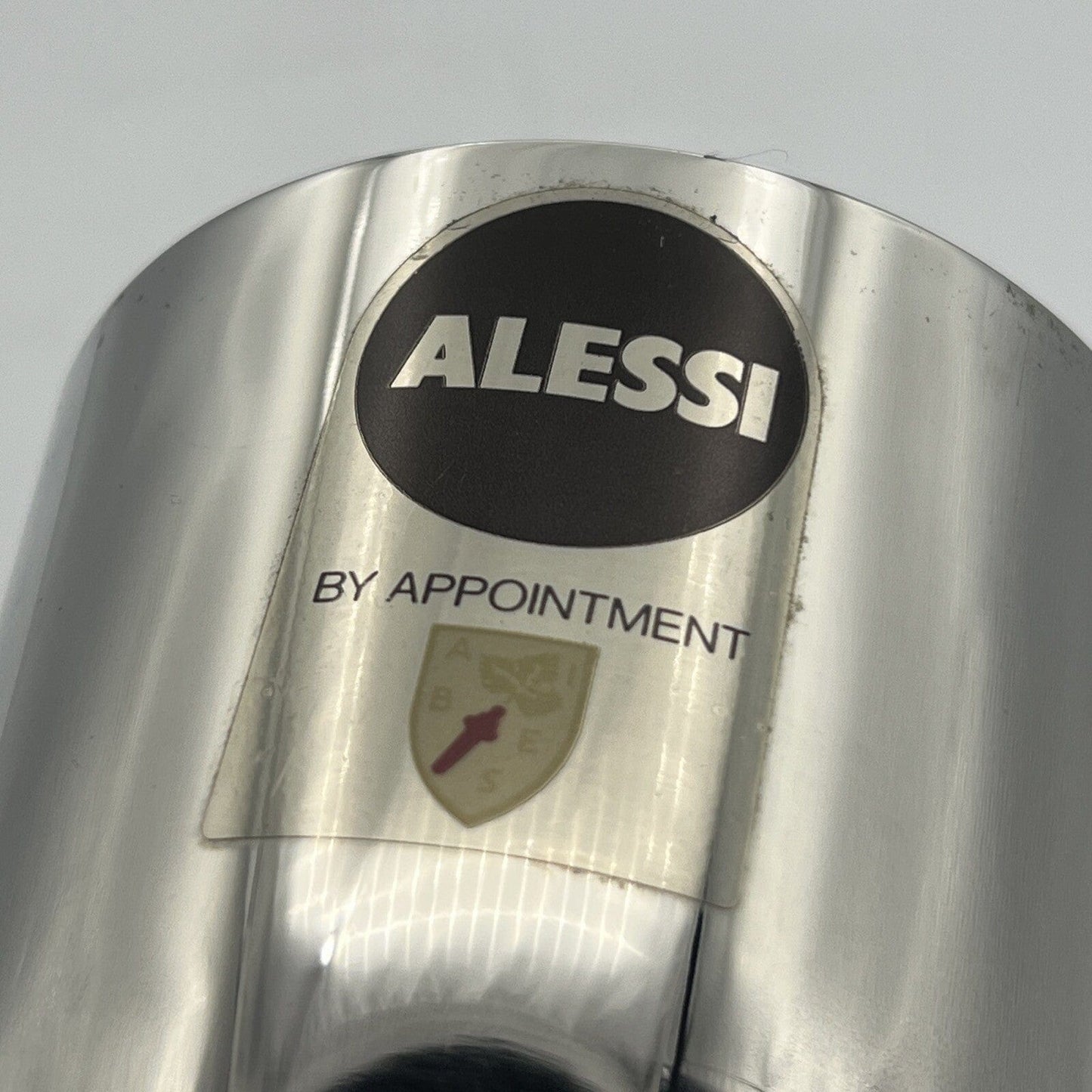 Shaker per cocktail da bar vintage anni 80 Alessi Modello Boston in Acciaio Inox Categoria  Sheffield & Argento