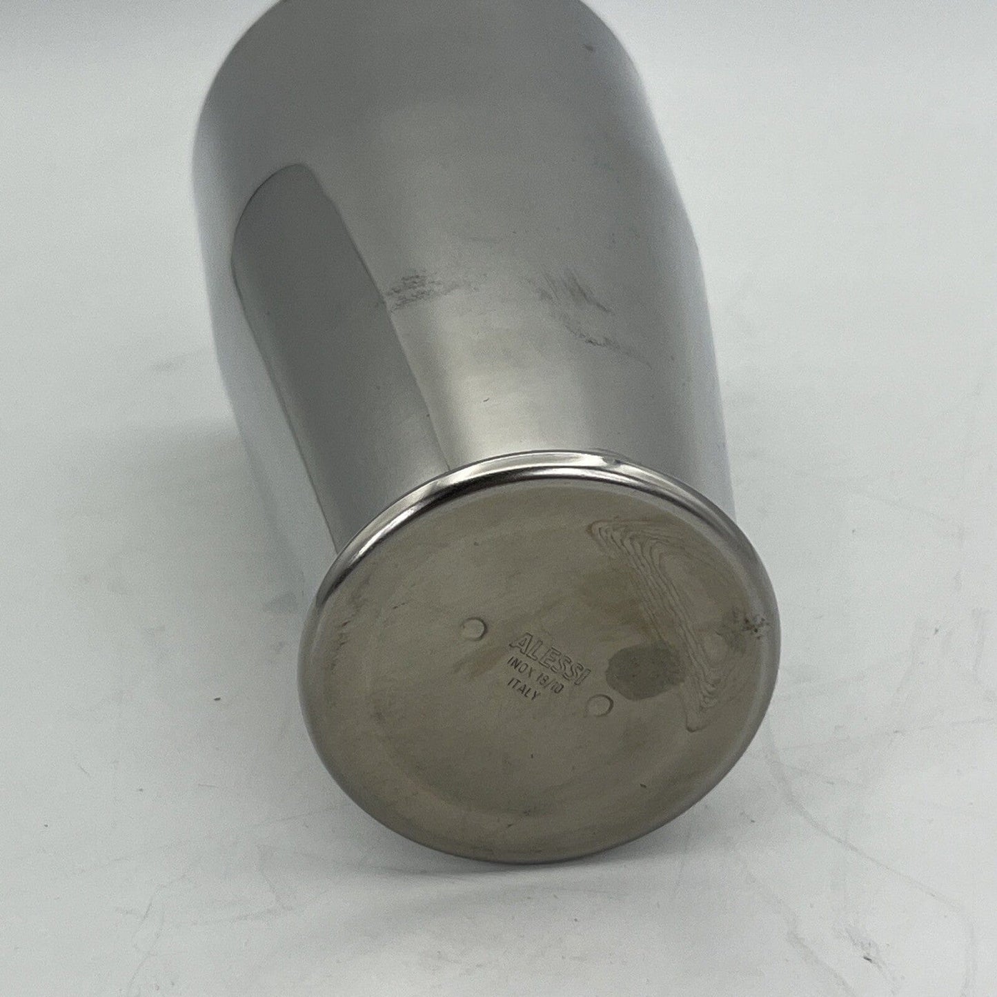Shaker per cocktail da bar vintage anni 80 Alessi Modello Boston in Acciaio Inox Categoria  Sheffield & Argento