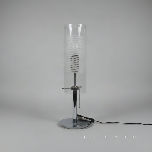 SIL LUX LAMPADA DA TAVOLO CROMATA E VETRO VINTAGE ITALIAN DESIGN TABLE LAMP Categoria  Lampade Appliques
