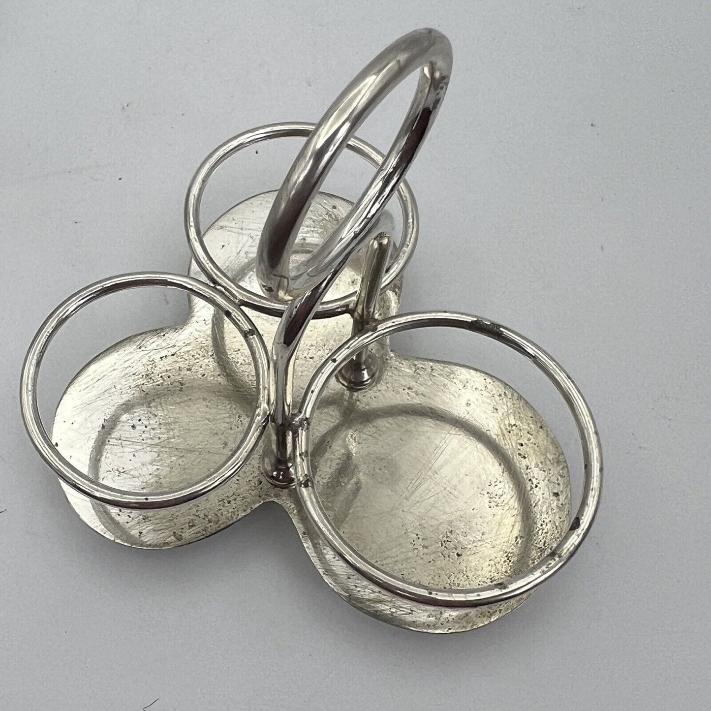 Silver Condiment set condimento in argento sheffield silver plated cristallo '30 Categoria  Sheffield & Argento