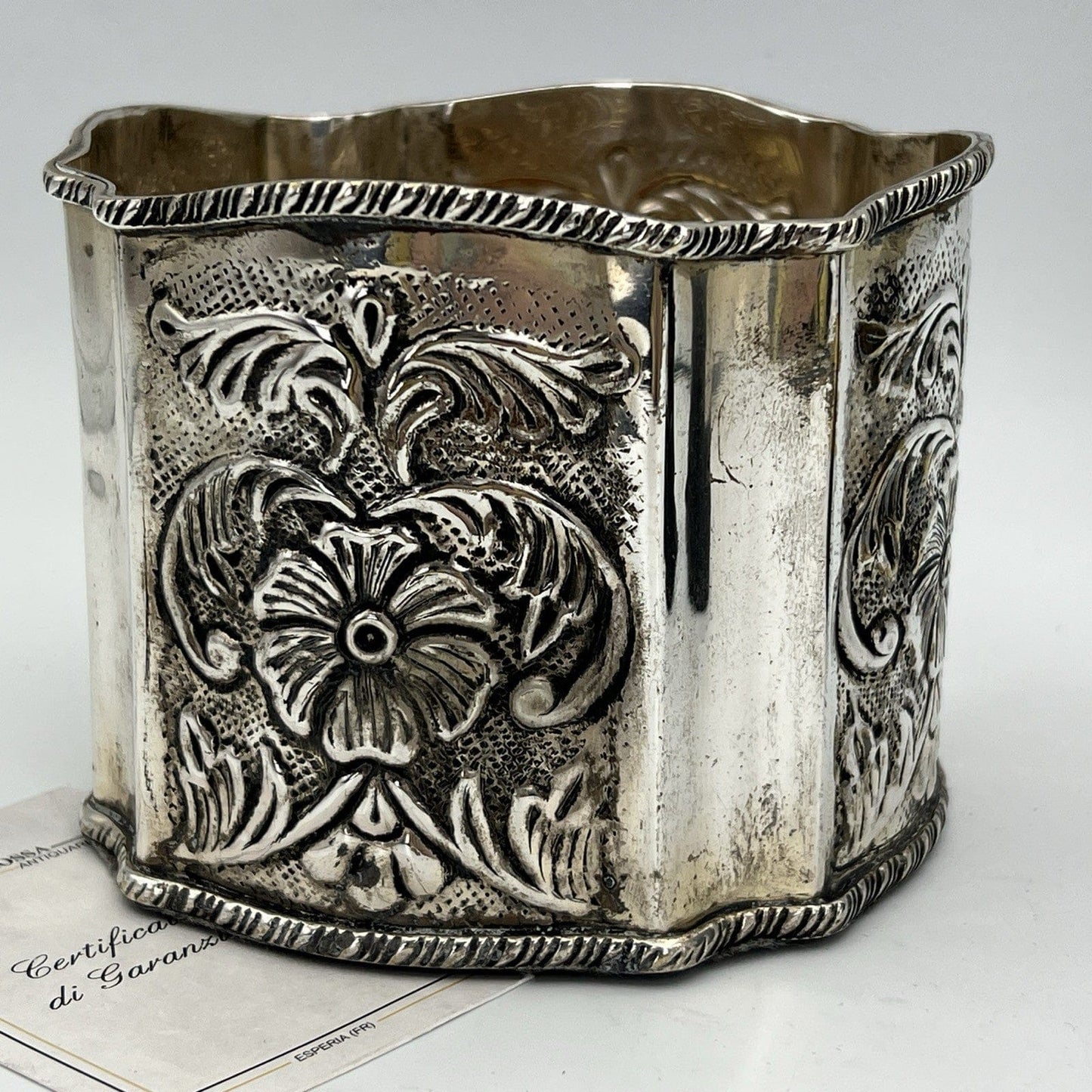 Sottobottiglia da tavola in argento sheffield silver plated vintage stile 800 Categoria  Sheffield & Argento