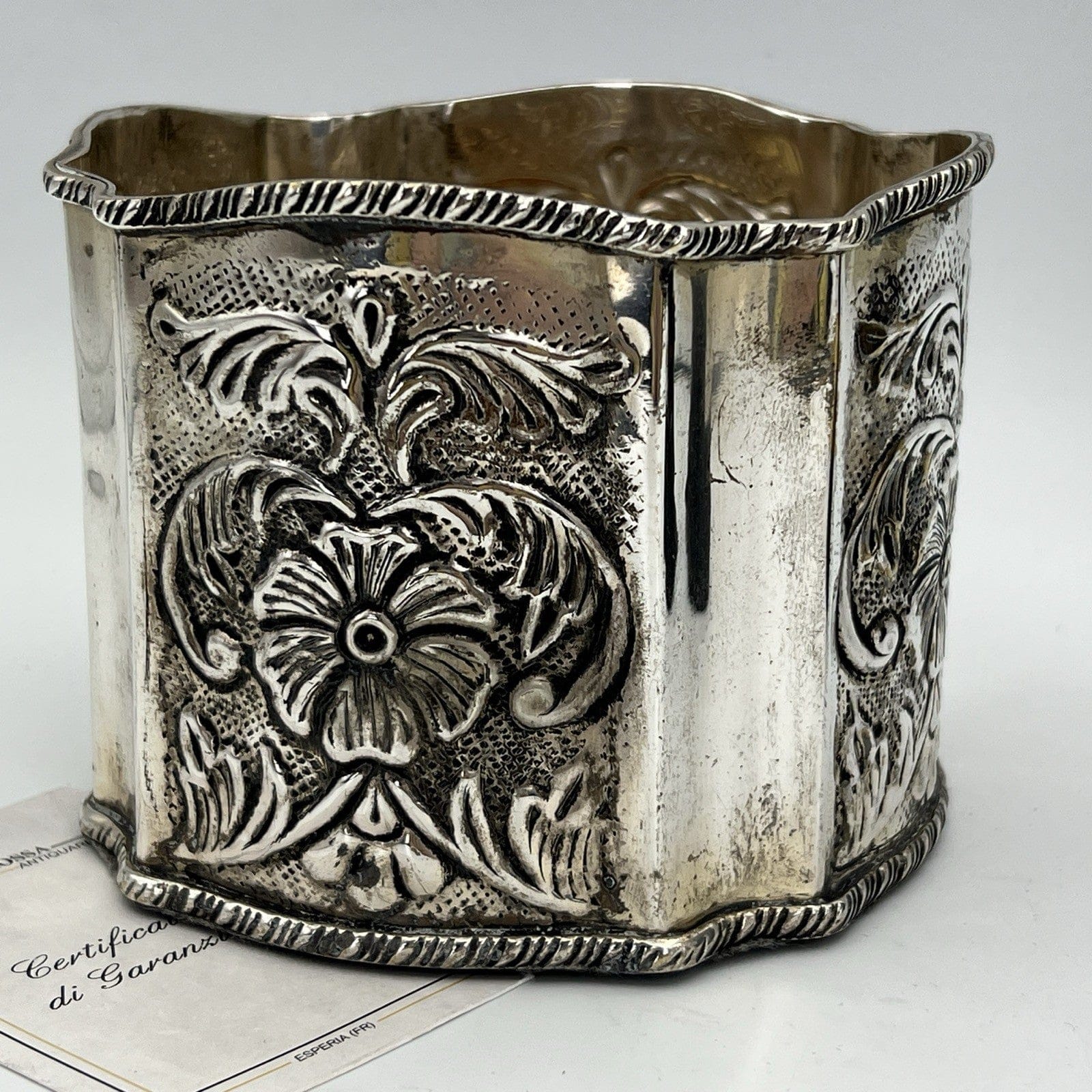 Sottobottiglia da tavola in argento sheffield silver plated vintage stile 800 Categoria  Sheffield & Argento