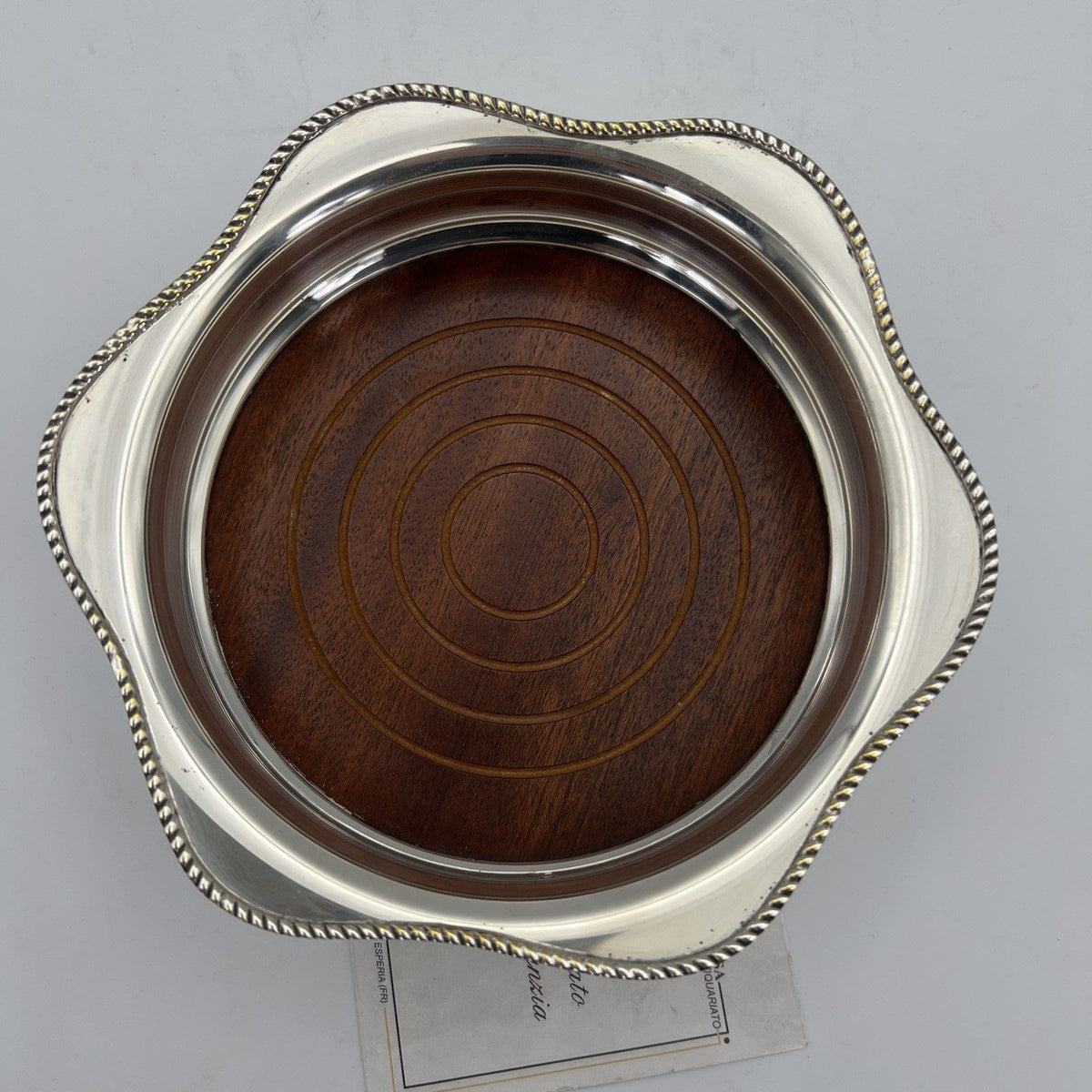 Sottobottiglia da tavola per vino in argento sheffield vintage stile antico 900 Categoria  Sheffield & Argento