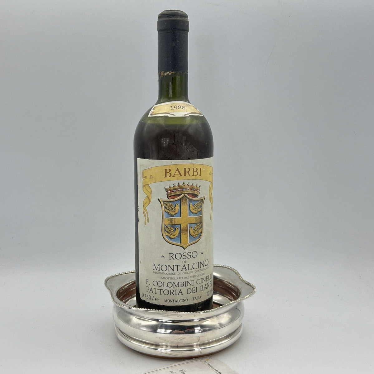 Sottobottiglia da tavola per vino in argento sheffield vintage stile antico 900 Categoria  Sheffield & Argento