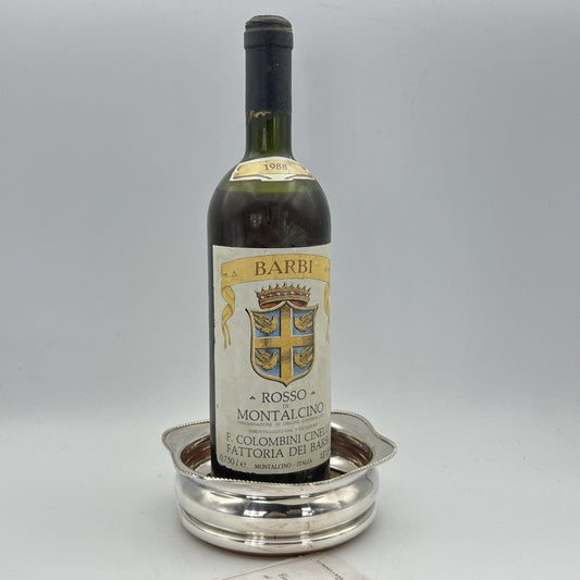 Sottobottiglia da tavola per vino in argento sheffield vintage stile antico 900 Categoria  Sheffield & Argento