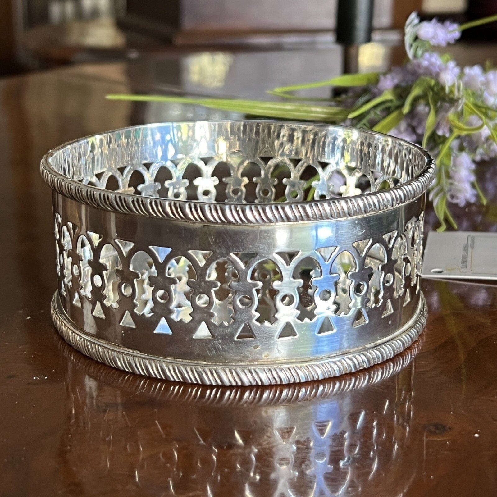 Sottobottiglia portabottiglie vino da tavola in argento sheffield stile antico X Categoria  Sheffield & Argento